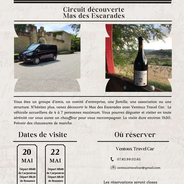 Découverte du domaine viticole Mas des Escarades avec Ventoux Travel Car