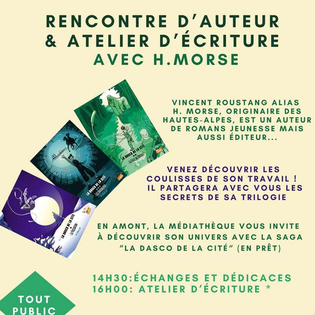 Atelier d’écriture et Rencontre avec H. Morse (Vincent Roustang)