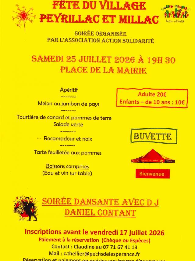 Fête du village à Peyrillac et Millac