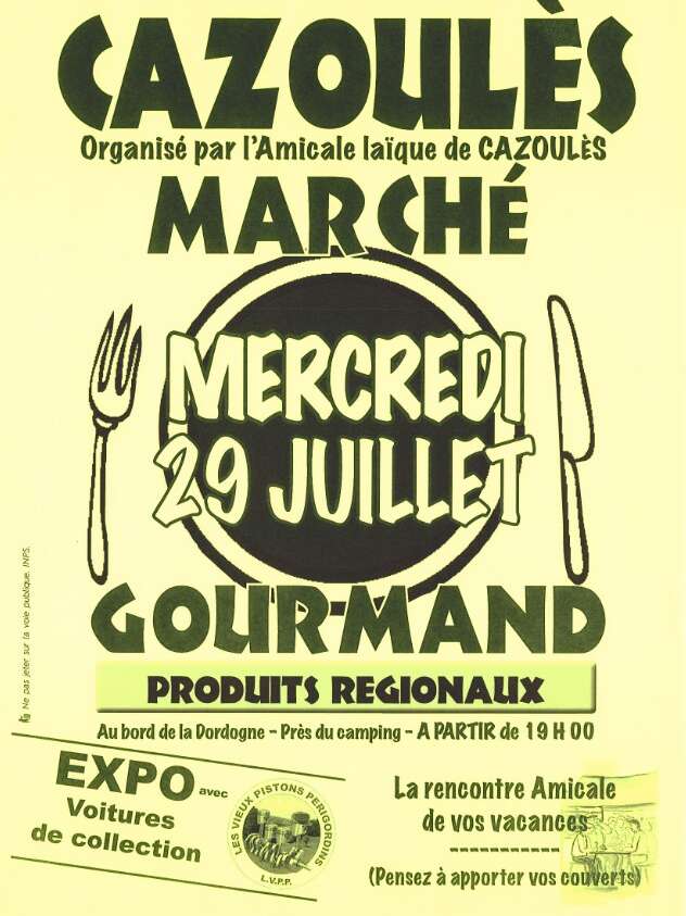 Marché Gourmand et Expo de Voitures à Cazoulès