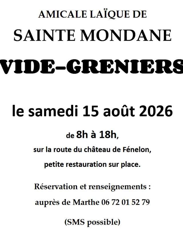 Vide-greniers à Sainte-Mondane