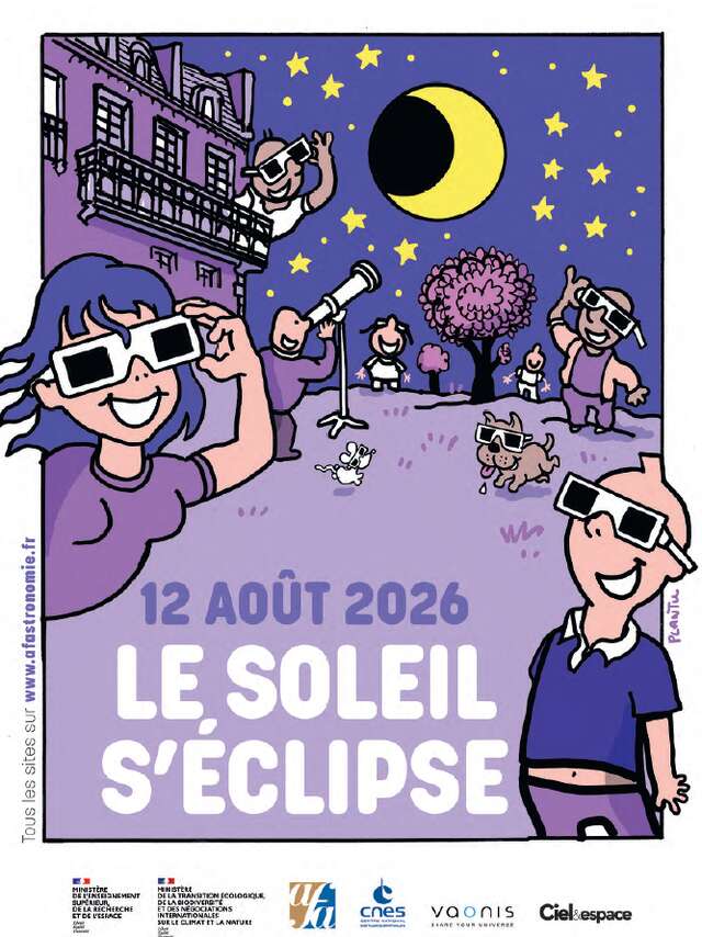 Observation de l'éclipse solaire à Borrèze