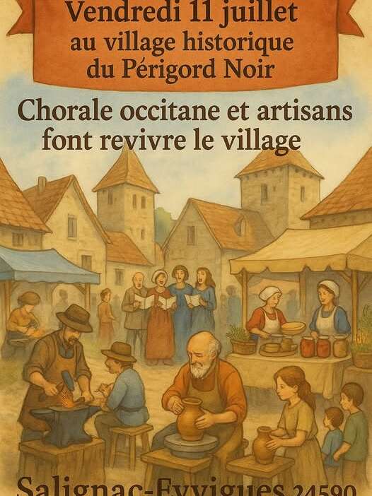 Chorale occitane et expositions d'artisans au village historique du Périgord Noir