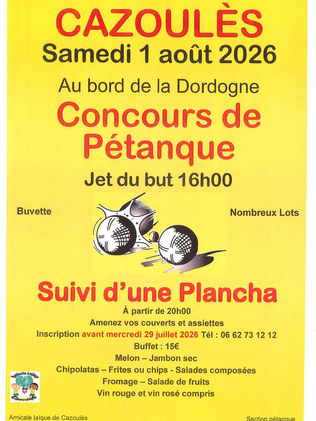 CONCOURS DE PETANQUE A CAZOULES