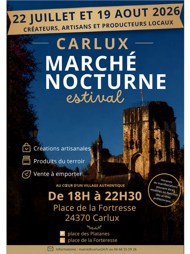 Marché nocturne estival de Carlux