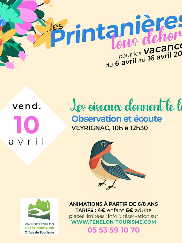 Les Printanières 2026 - Les oiseaux donnent le "la" ! Observation et écoute
