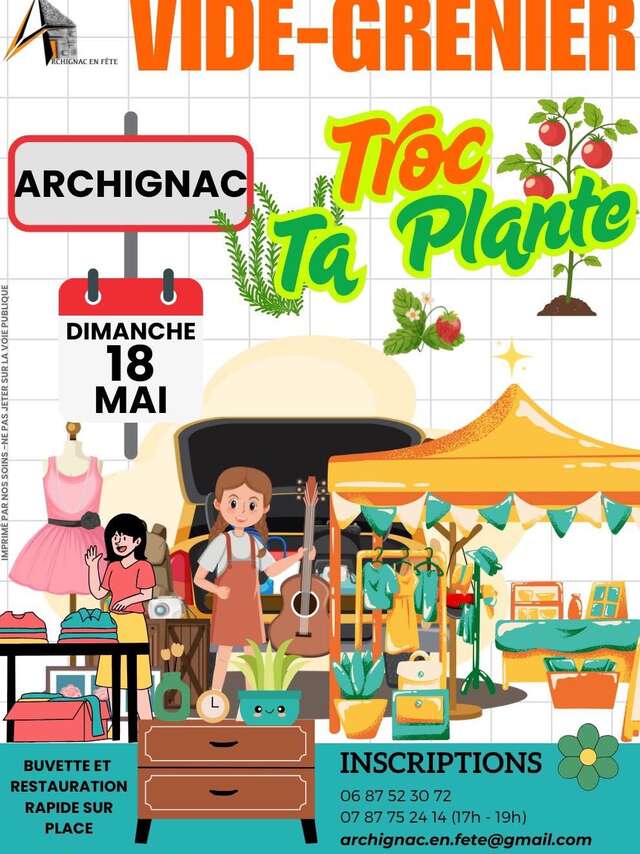 Vide grenier et troc ta plante à Archignac