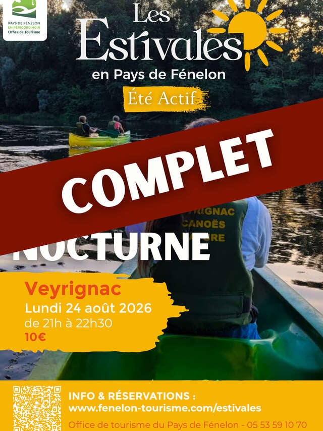 ÉTÉ ACTIF : Canoë Nocturne à Veyrignac [COMPLET]