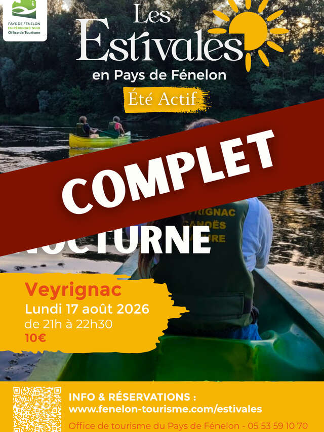 ÉTÉ ACTIF : Canoë Nocturne à Veyrignac [COMPLET]