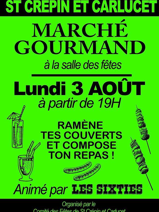 Marché gourmand de Saint-Crépin-et-Carlucet