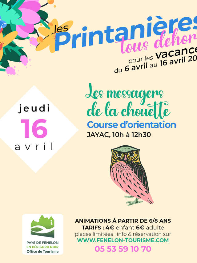 Les Printanières 2026 - Les messagers de la chouette : course d'orientation