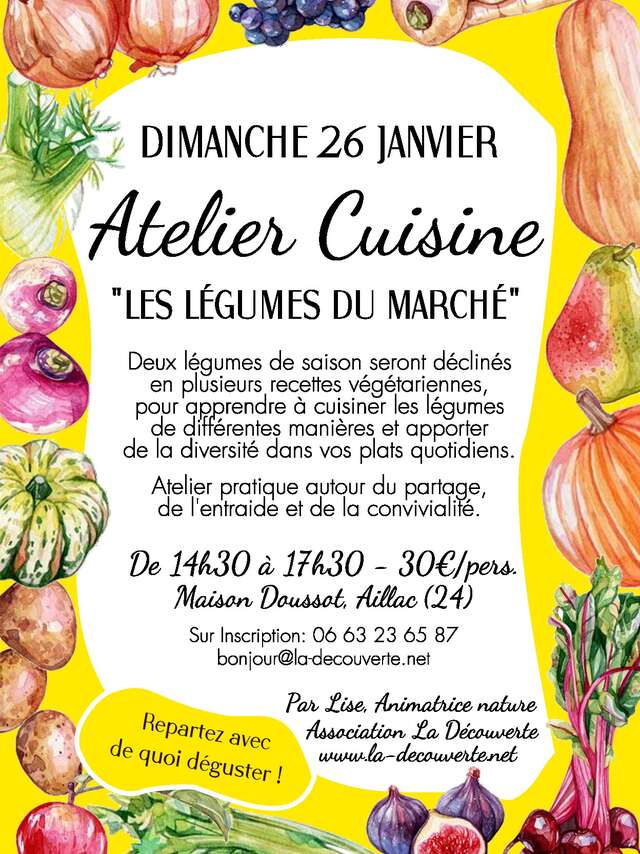 Atelier cuisine "Les légumes du marché" - Aillac