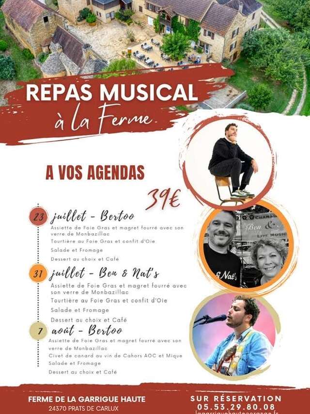 REPAS MUSICAL à LA FERME