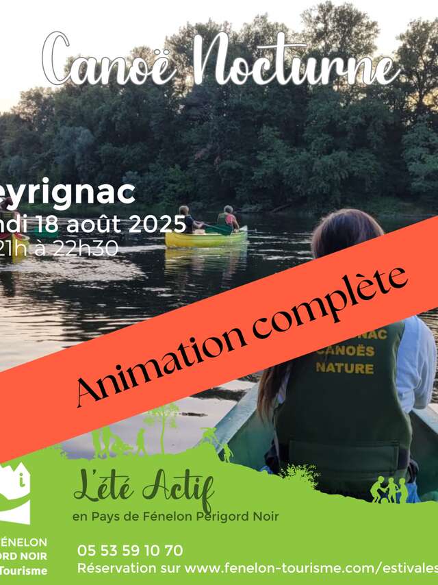 ÉTÉ ACTIF : Canoë Nocturne à Veyrignac