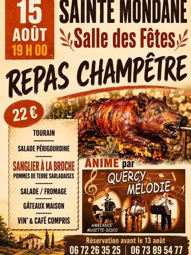 Repas champêtre Sainte Mondane
