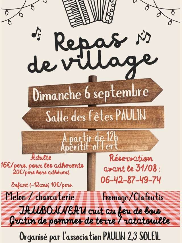 Repas de village - Paulin