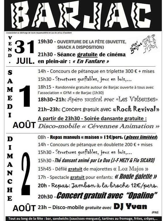 FÊTE VOTIVE DE BARJAC