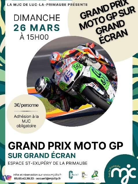 Grand prix moto GP sur écran GÉANT