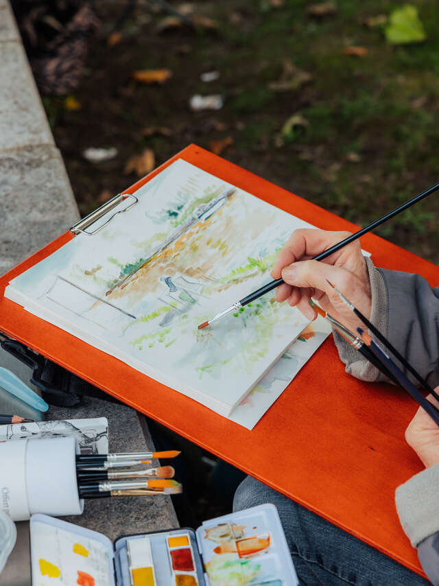 Atelier de peinture impressionniste