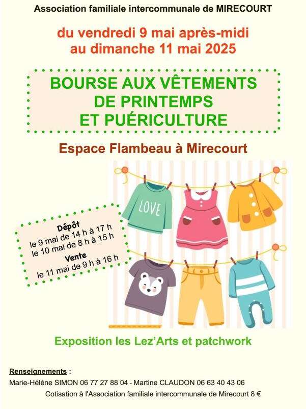 Bourse aux vêtements de printemps et puériculture