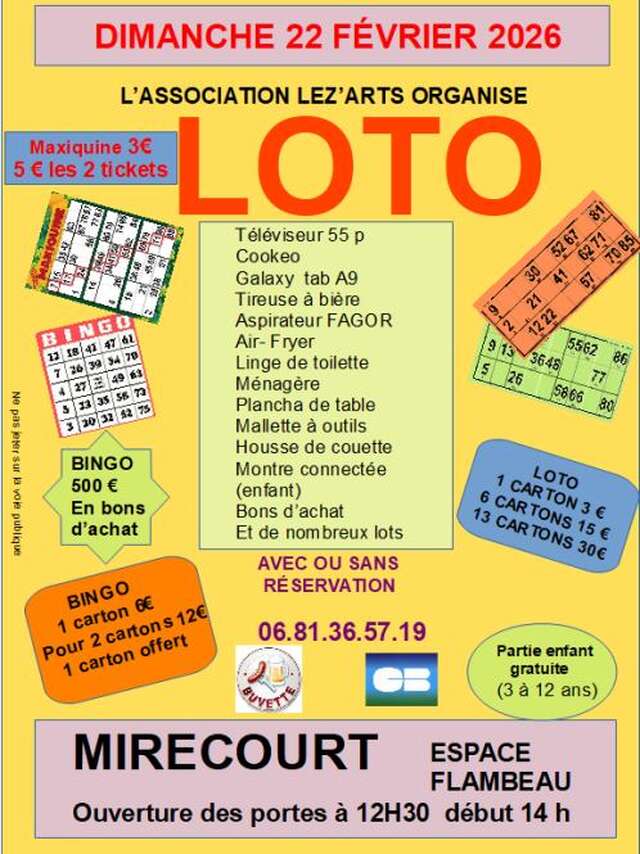 Loto des LEZ'ARTS