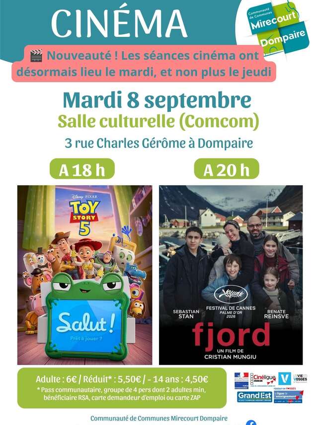 Cinéma films - Toy Story 5 et Fjord