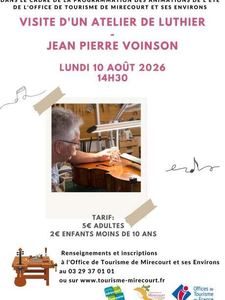 Visite d'un atelier de luthier Jean-Pierre Voinson