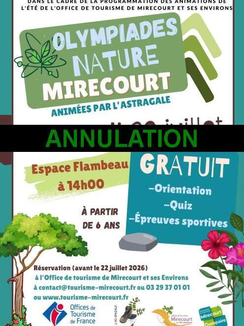 Olympiades nature - annulation