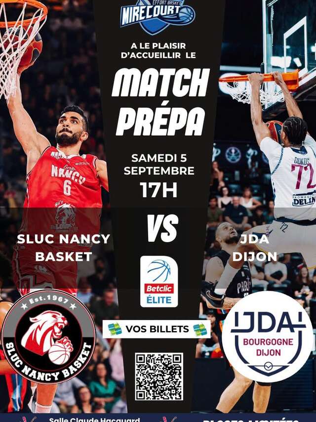 Match de gala à Mirecourt - Match prépa SLUC Nancy Basket contre JDA Dijon
