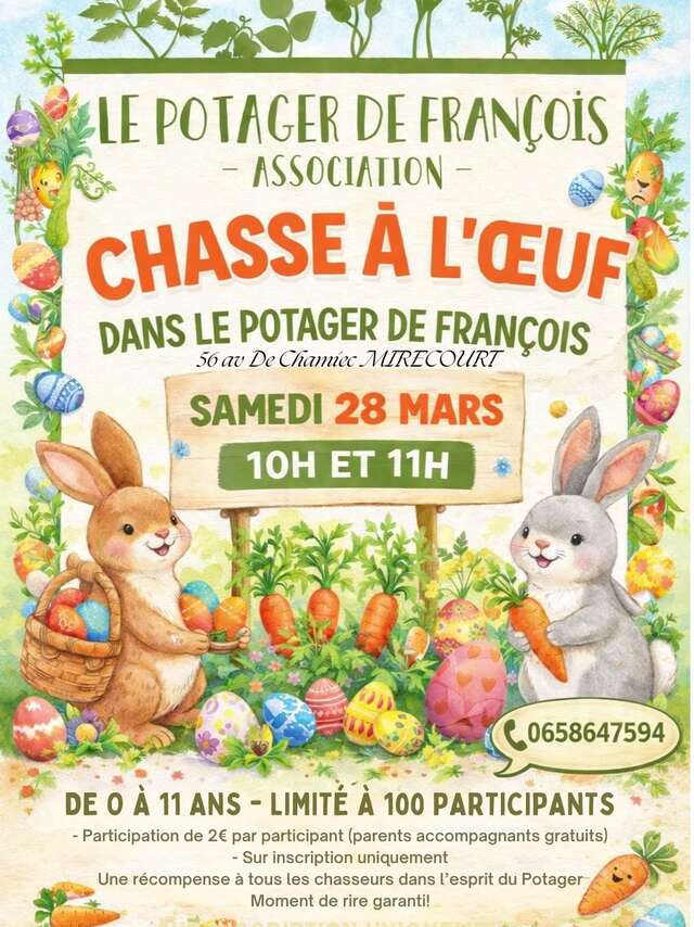 Chasse à l'œuf dans le potager de François
