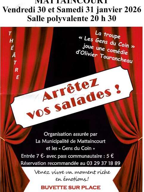 Théâtre - Arrêtez vos salades par la Cie les Gens du Coin