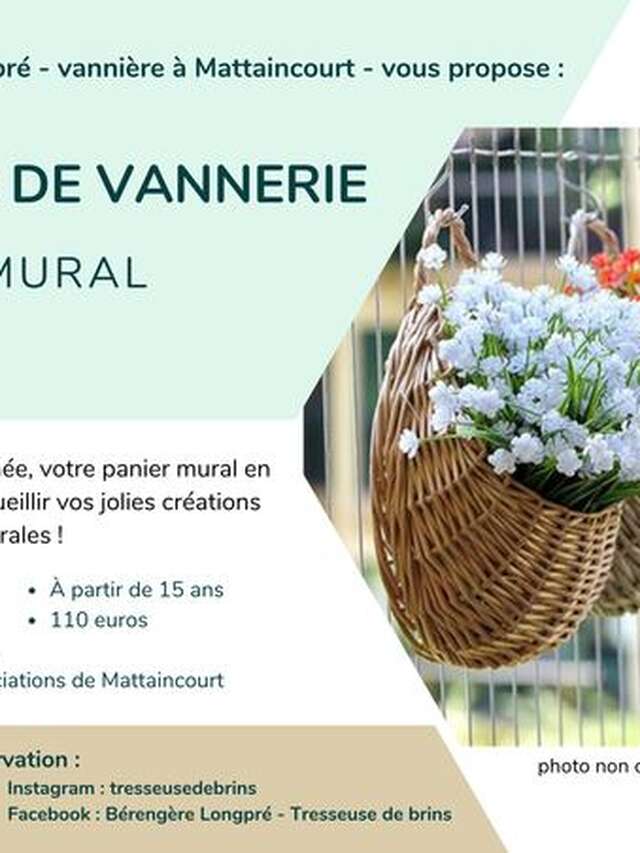 Stage de vannerie - Panier mural
