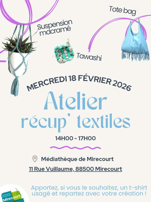 Atelier récup' textiles