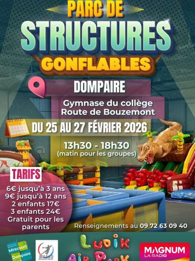 Parc de structures gonflables en intérieur