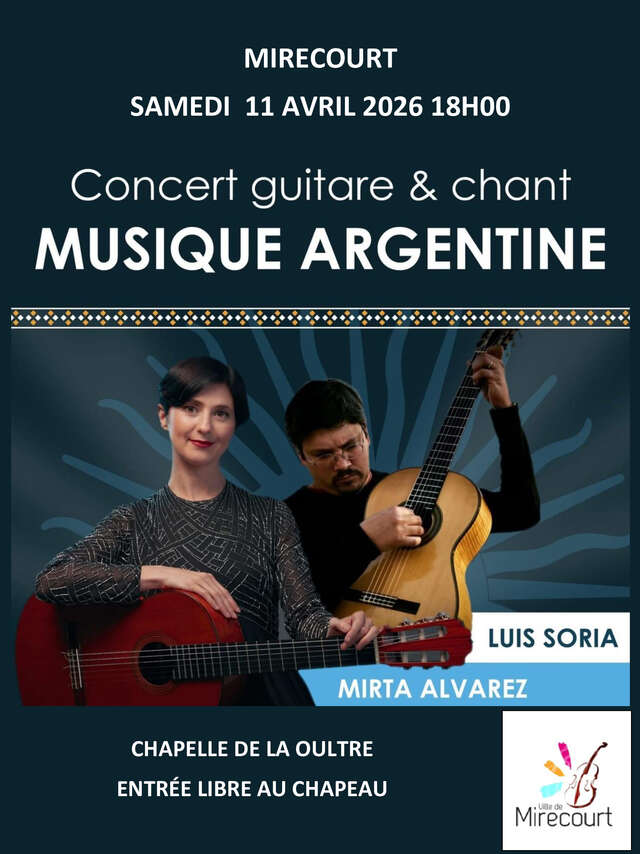 Concert guitare et chant - musique d'Argentine