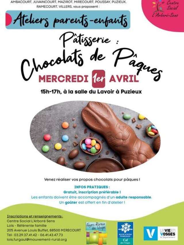Atelier parents enfants - Chocolats de Pâques