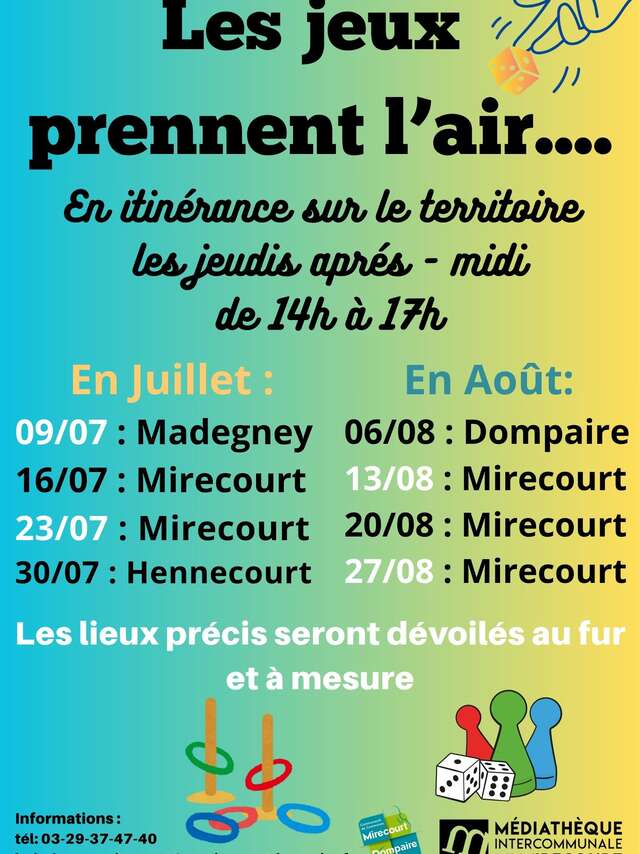 Les jeux prennent l'air