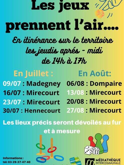 Les jeux prennent l'air