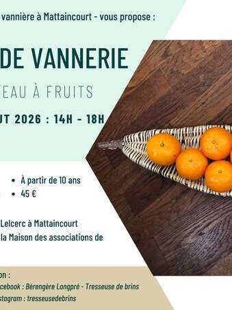 Stage de Vannerie - Petit plateau à fruit spécial débutant