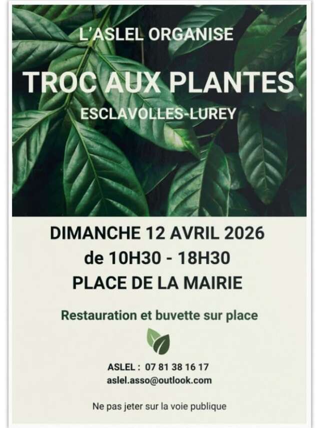 Troc aux plantes à Esclavolles-Lurey