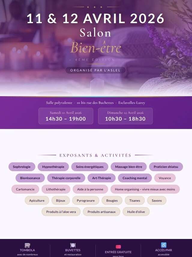 Salon du bien-être à Esclavolles-Lurey