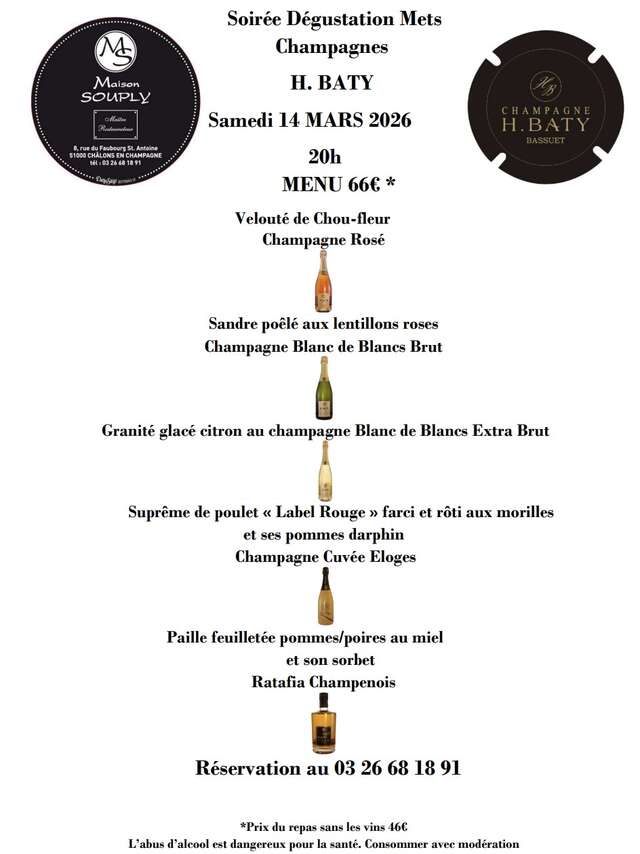 Soirée Accords Mets et Champagnes