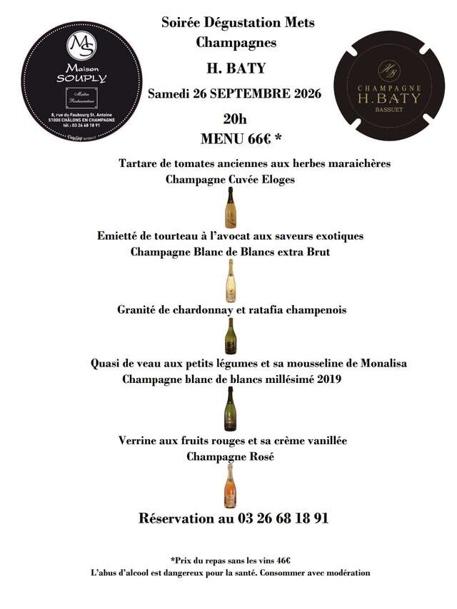Soirée Accords Mets et Champagnes