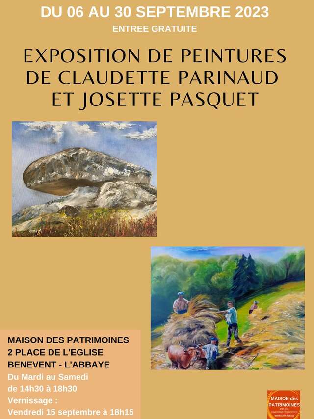 Exposition de Josette Pasquet et Claudette Parinaud