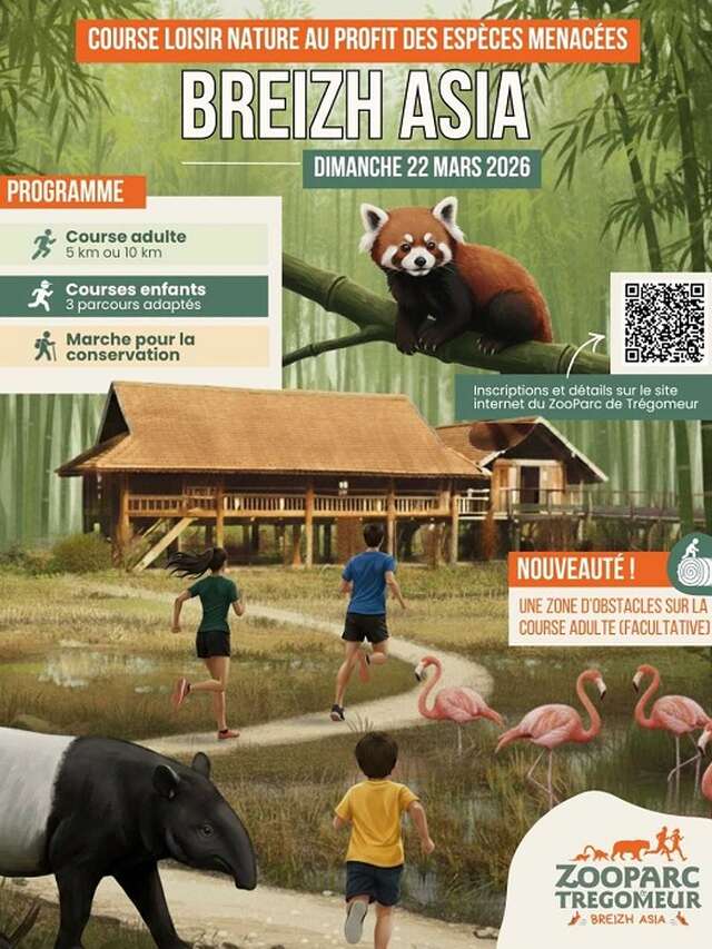 Course La Breizh’Asia au Zooparc de Trégomeur