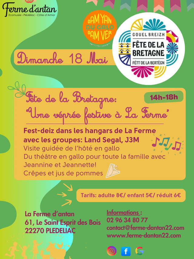 La fête de la Bretagne - " Une saïrée festive à la ferme"