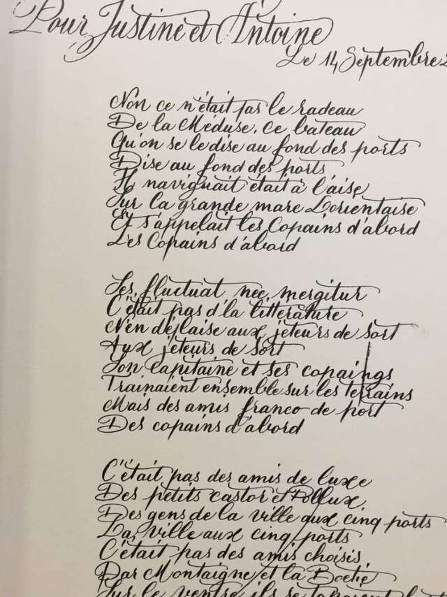 Atelier calligraphie anglaise