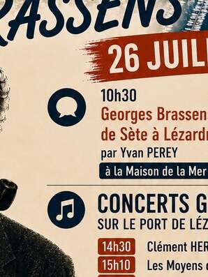 Lézard fête Brassens