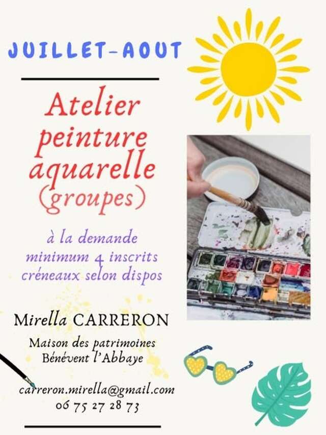 Atelier Peinture Aquarelle avec Mirella