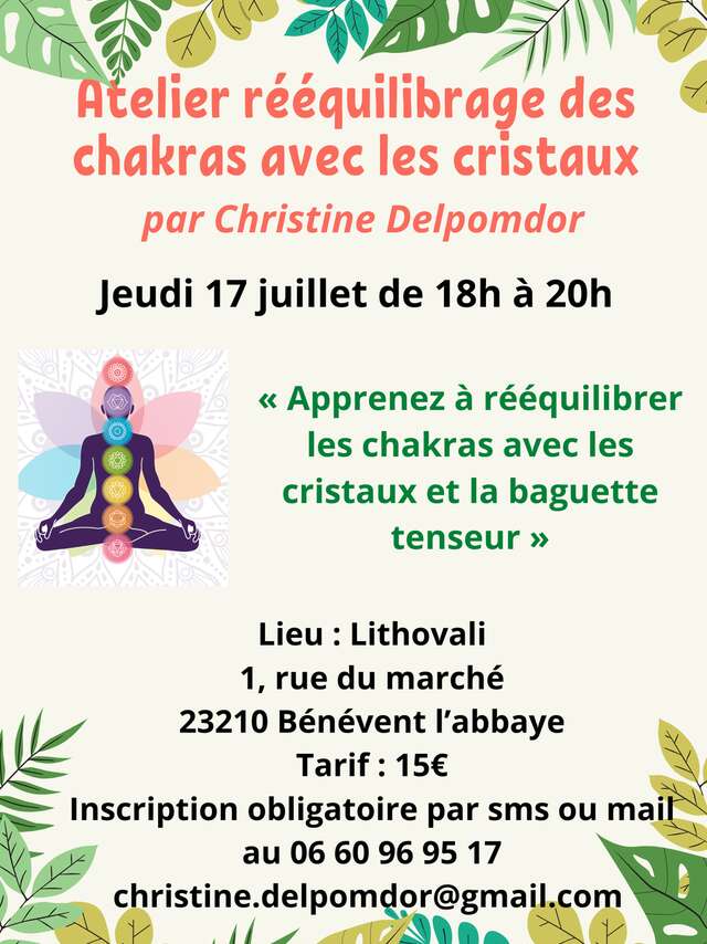 Atelier Rééquilibrage des Chakras avec les Cristaux